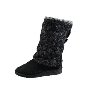 Muk Luks Charcoal Knit Women's Winter Boots